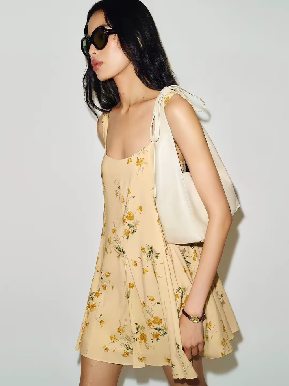 Reformation Anjou Mini Dress Mercy Floral Cotton Vacation, XS S M